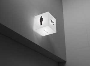 Free Acrylic Cube Lightbox Mockup PSD