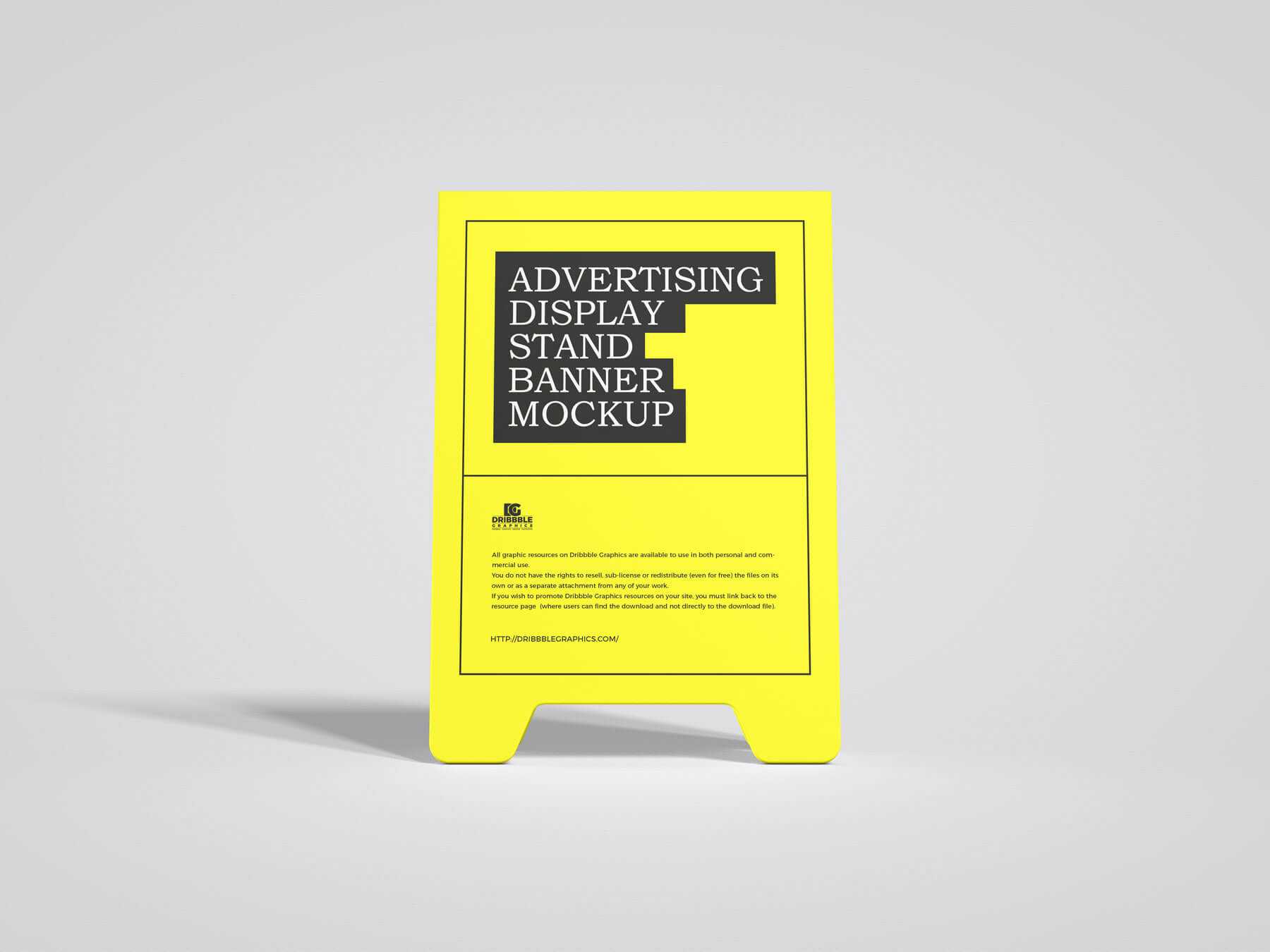 Free Advertising Display Stand Board Mockup PSD