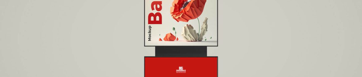 Free Advertising Display Stand Mockup