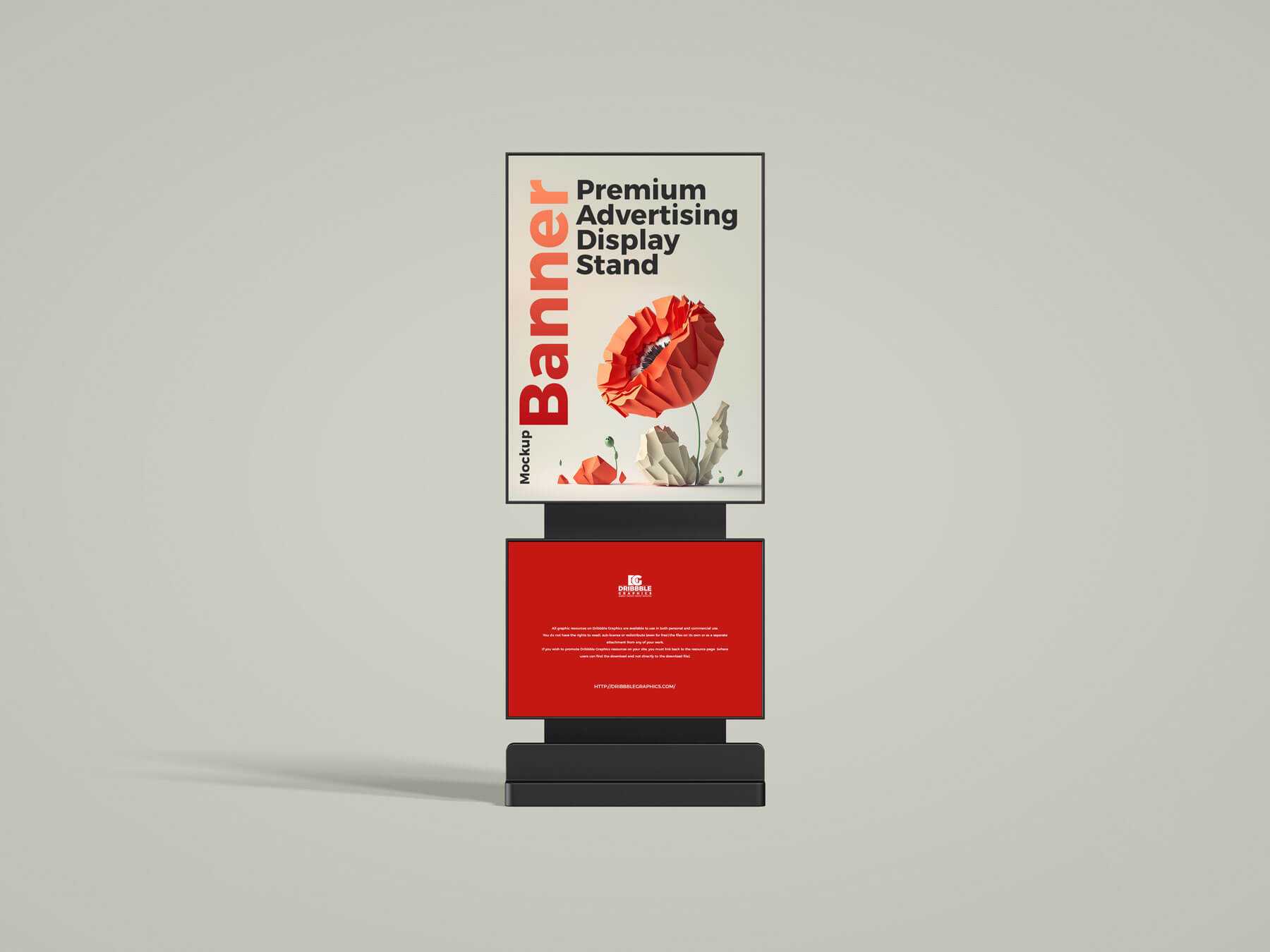 Free Advertising Display Stand Mockup
