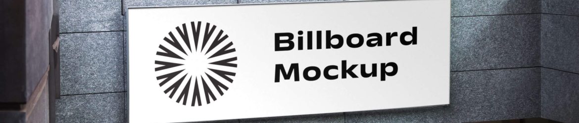 Free Advertising Signboard Mockup PSD
