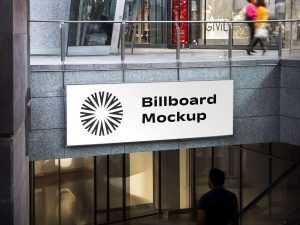 Free Advertising Signboard Mockup PSD