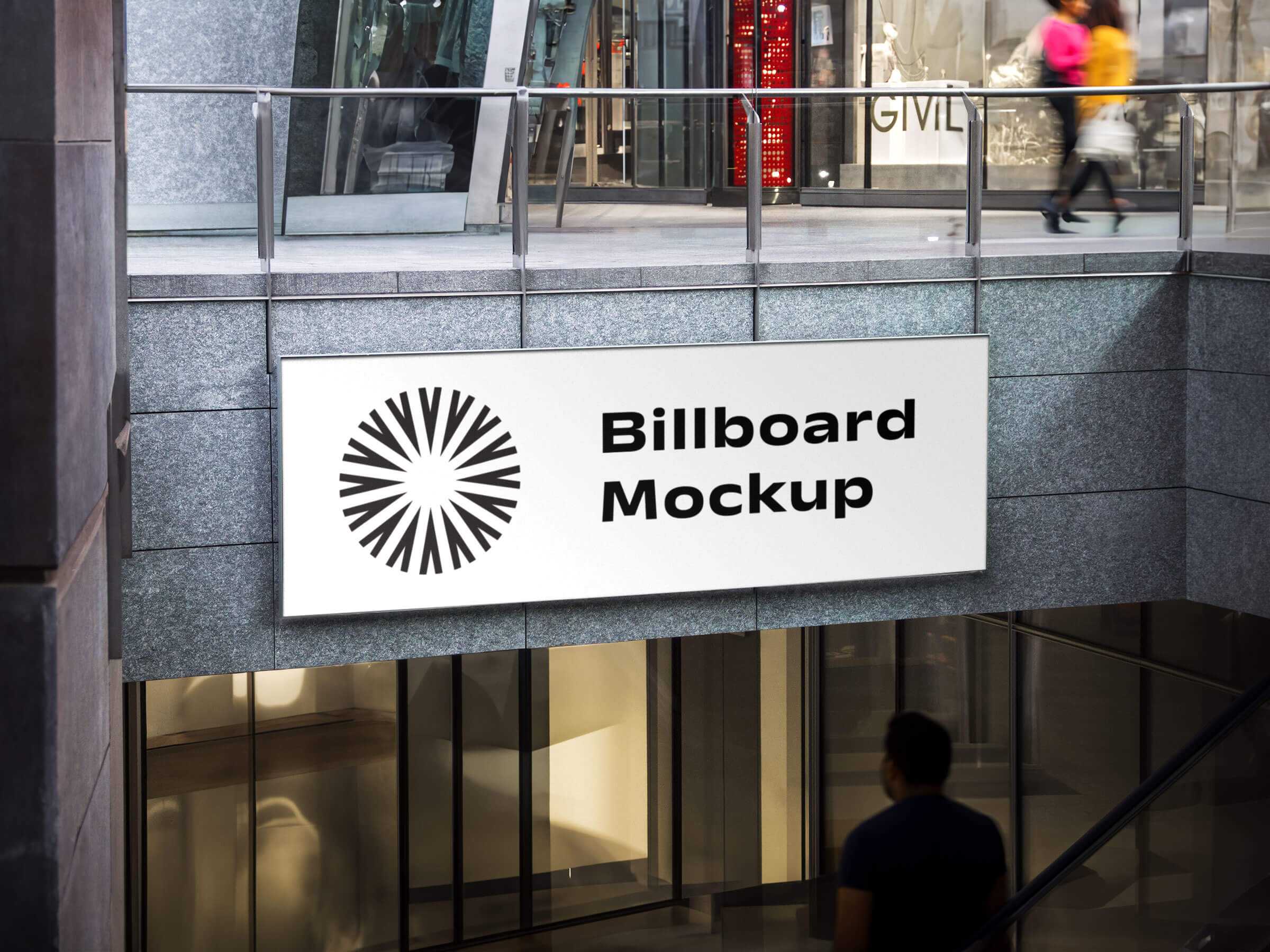 Free Advertising Signboard Mockup PSD