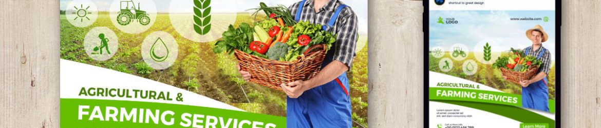 Free Agricultural and Farming Business Social Media Post Design PSD Template