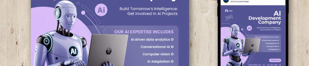 Free AI Development Company Instagram Post PSD Template