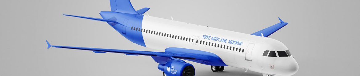 Free Airplane Mockup PSD Set