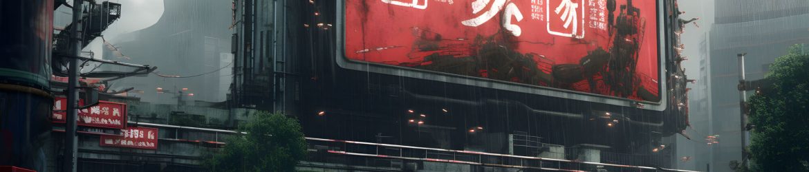 Free Apocalypse Building Billboard Sign Mockup PSD