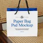 Free Apparel Paper Bag Mockup