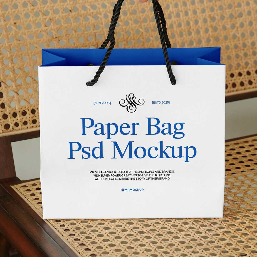 Free Apparel Paper Bag Mockup