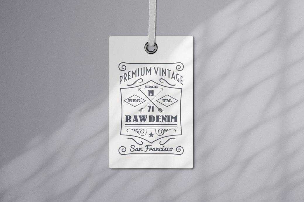 Free Apparel Tag Logo Mockup PSD
