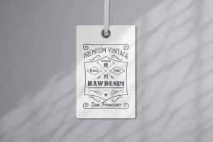 Free Apparel Tag Logo Mockup PSD