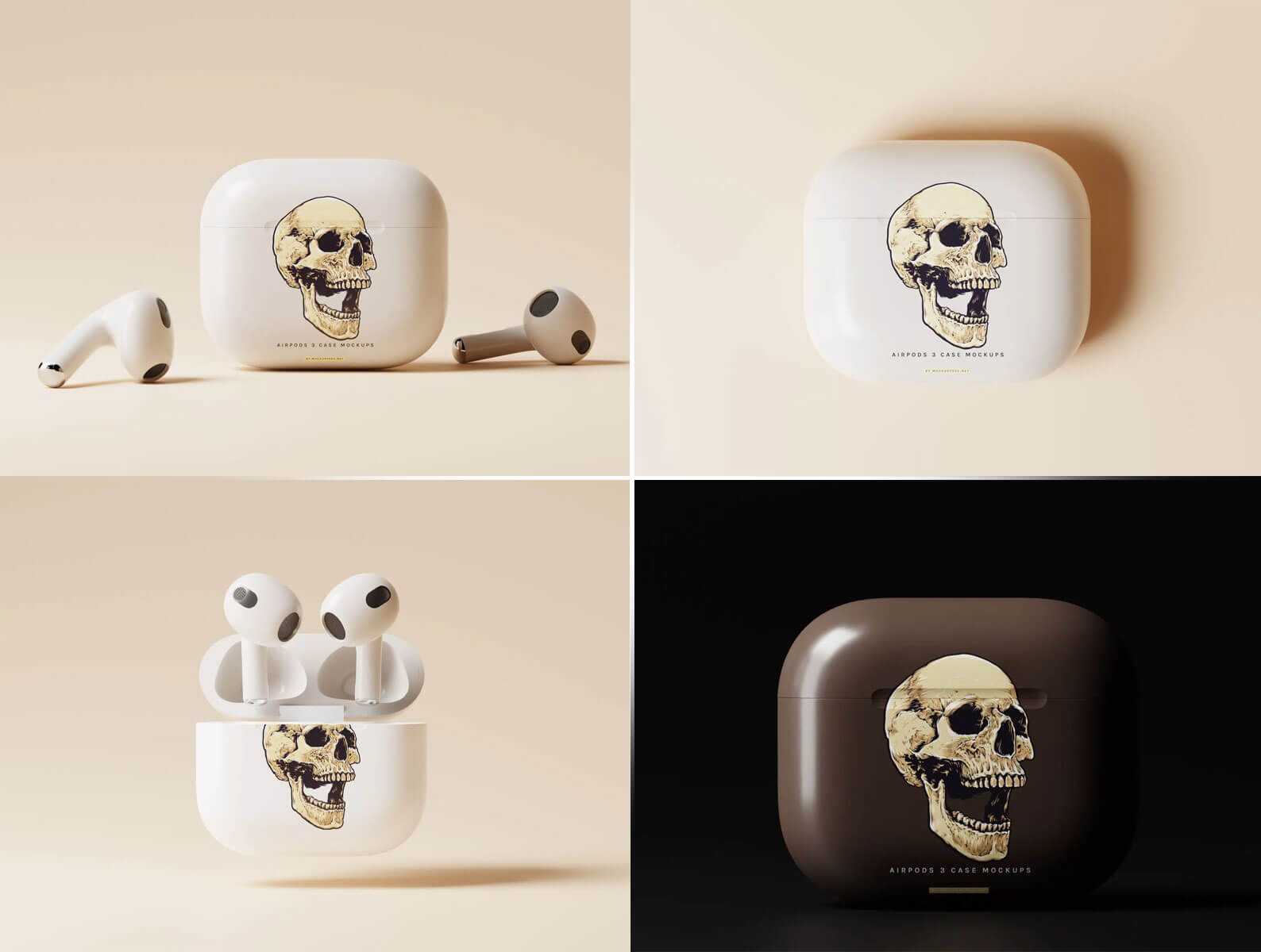 Free Apple Airpods 3 Case Mockups PSD set