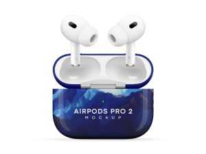 Free Apple Airpods Pro 2 Mockup PSD