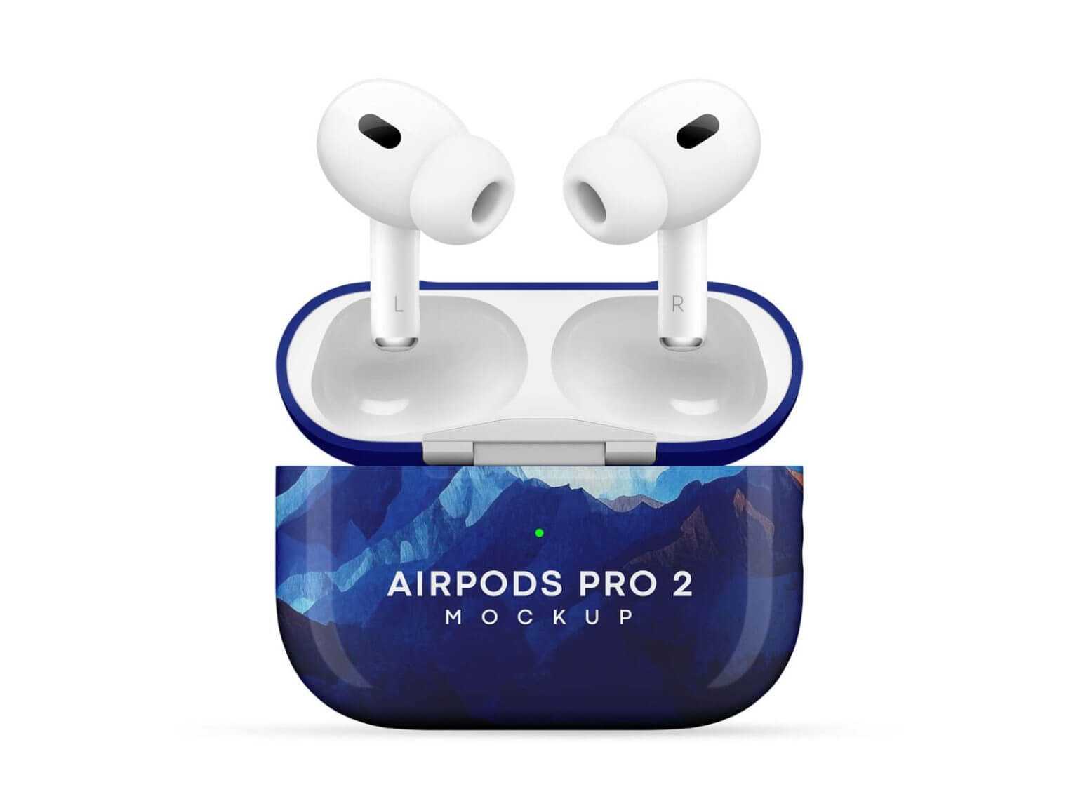 Free Apple Airpods Pro 2 Mockup PSD