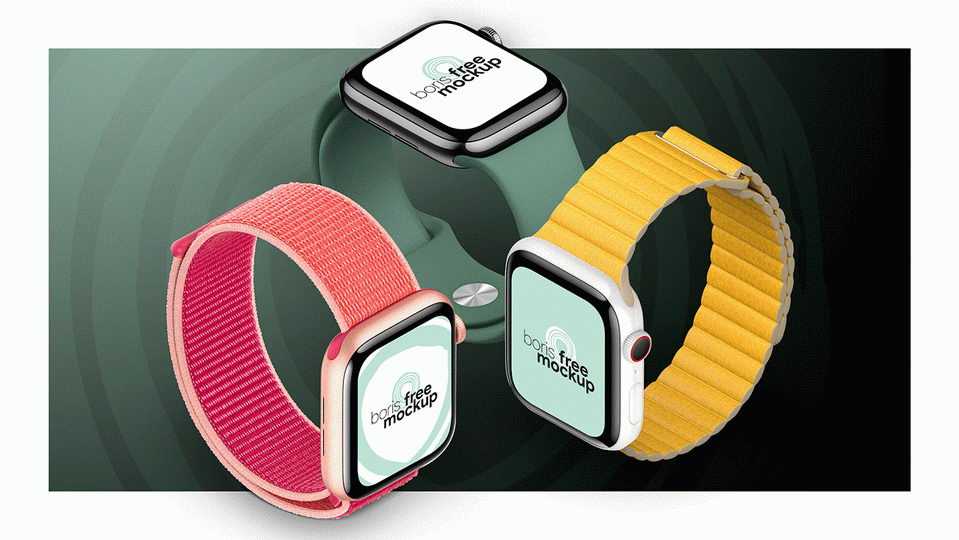 Free Apple iWatch Series 5 Mockup PSD