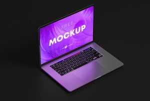 Free Apple MacBook Pro Mockup PSD set