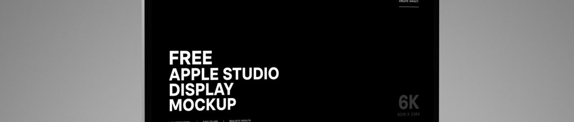 Free Apple Studio Display Mockup