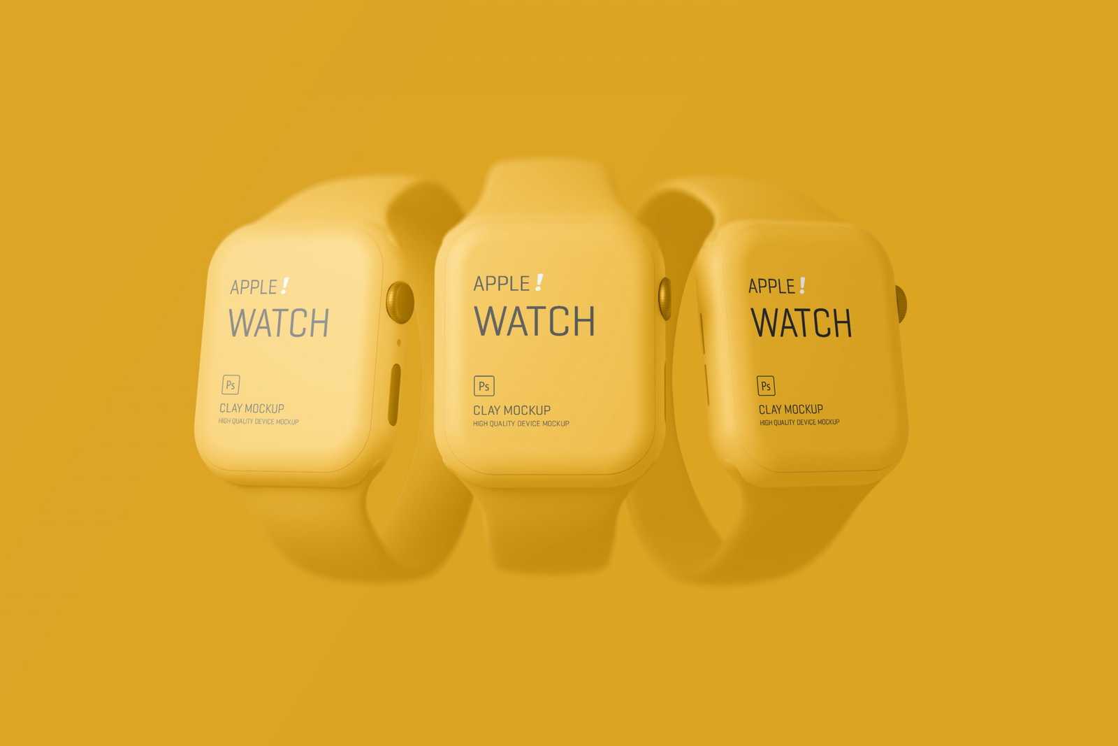 Free Apple Watch Clay Minimal Mockup