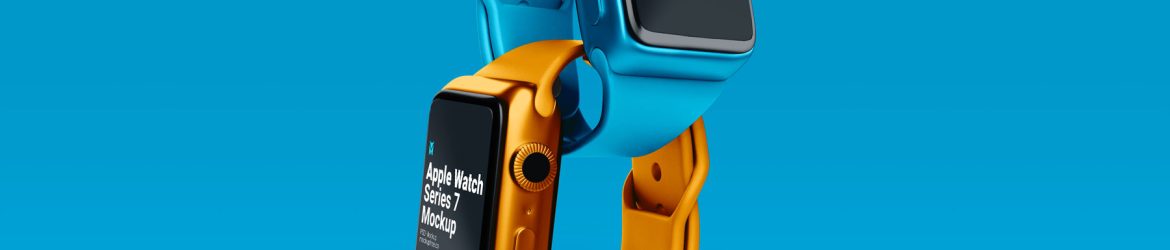 Free Apple Watch Series 7 Mockup PSD set
