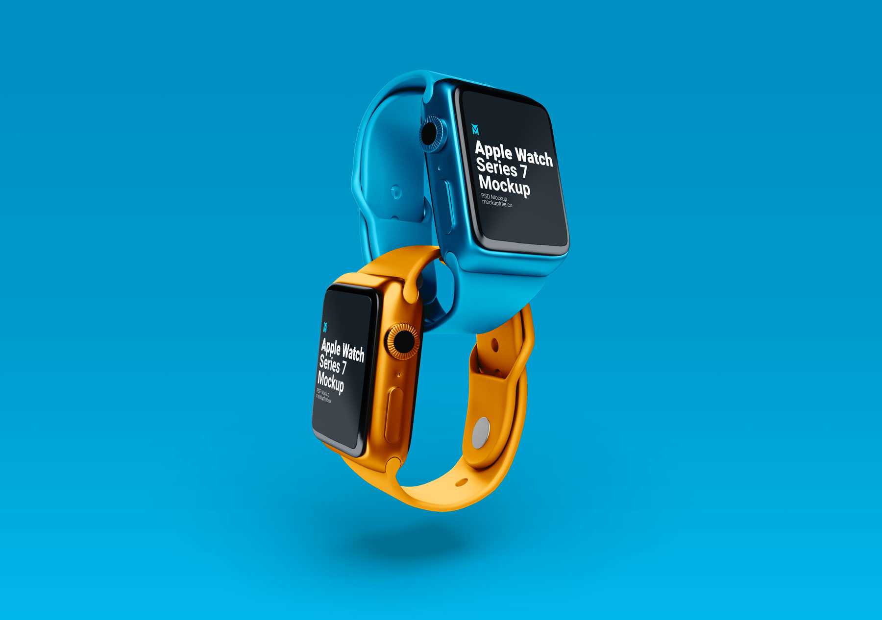 Free Apple Watch Series 7 Mockup PSD set