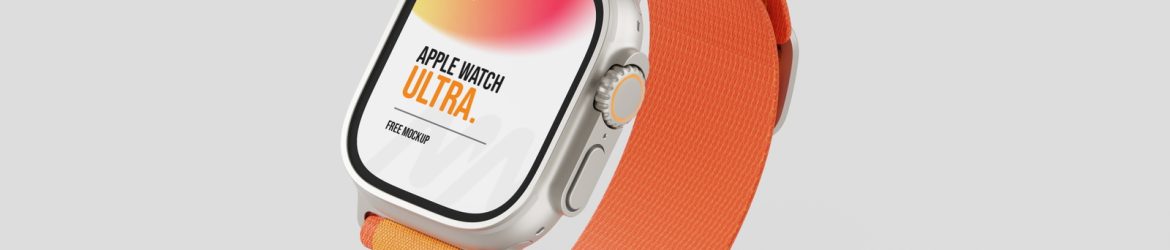 Free Apple Watch Ultra Mockup