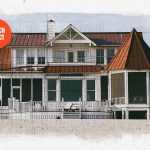 Free Architect Watercolor Sketch Effect PSD