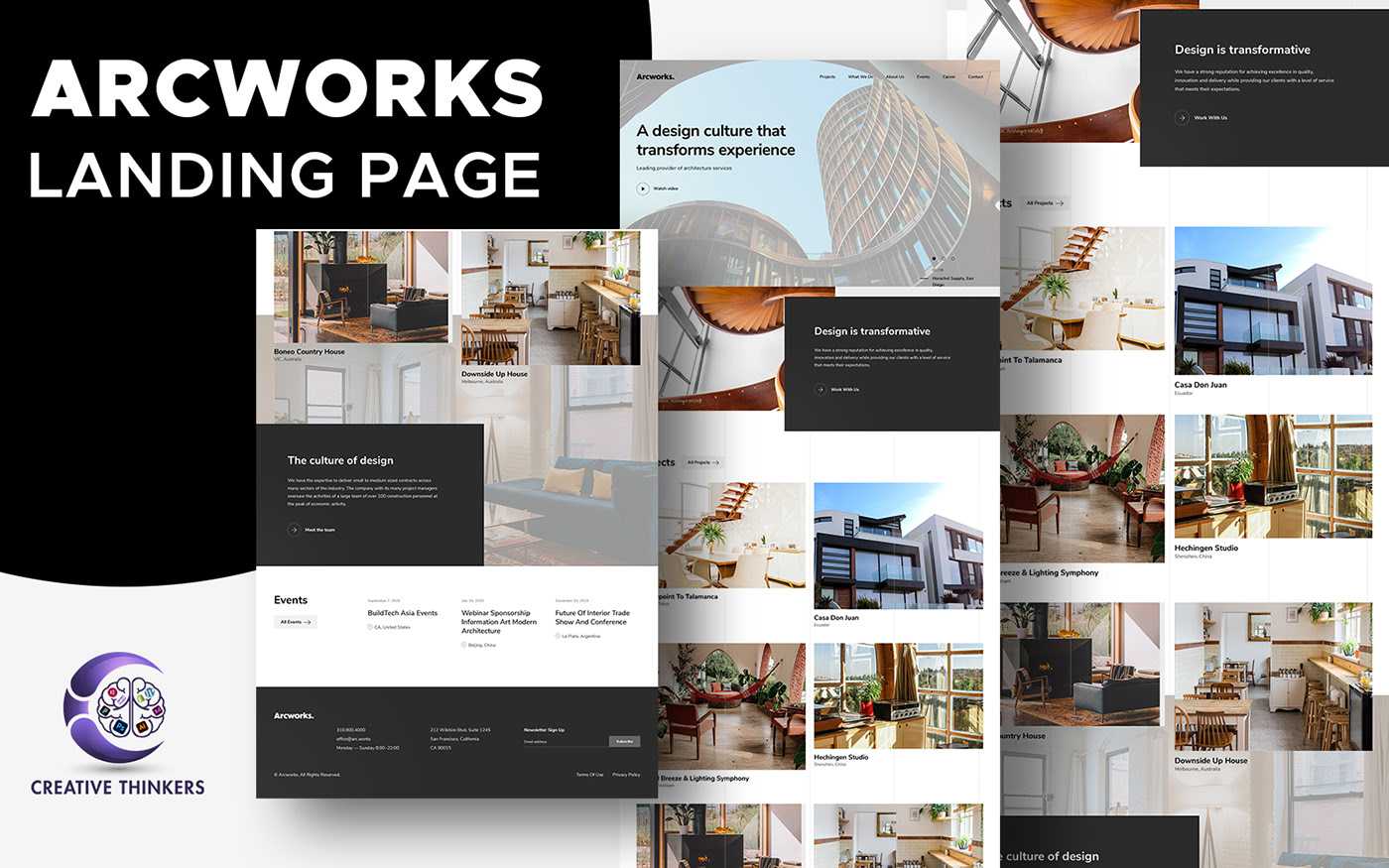 Free Architecture Firm Website PSD Template – Arcworks