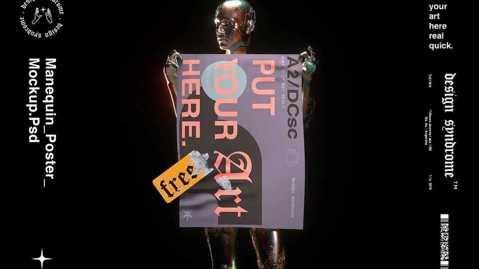 Free Artwork Poster Mockup PSD