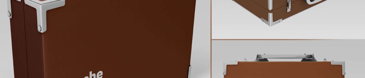 Free Attaché Briefcase Mockup 3 PSD Set