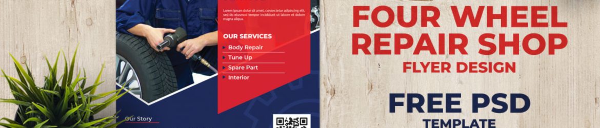 Free Automobile Car Repair Flyer PSD Template Free Automobile Car Repair Flyer PSD Template