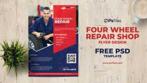 Free Automobile Car Repair Flyer PSD Template