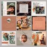 Free Autumn Mood Instagram Posts Template PSD