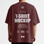 Free Back-View T-Shirt Mockup PSD for Streetwear Branding