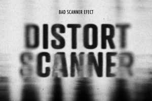 Free Bad Scanner Text Effect PSD