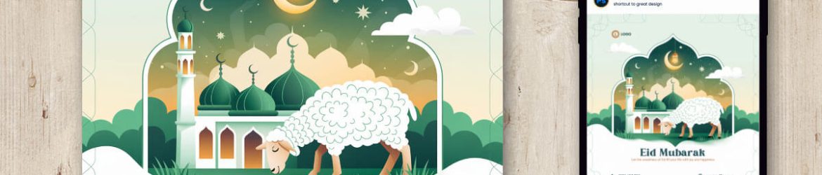 Free Bakrid Social Media Poster PSD Template