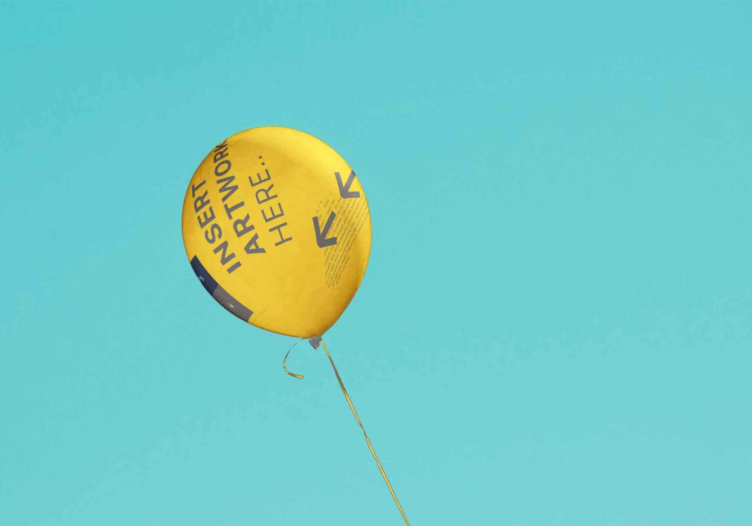 Free Balloon Mockup PSD