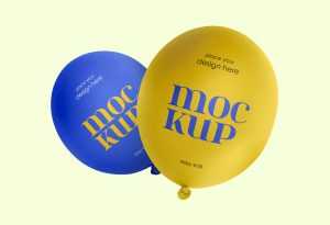 Free Balloons Mockups PSD files