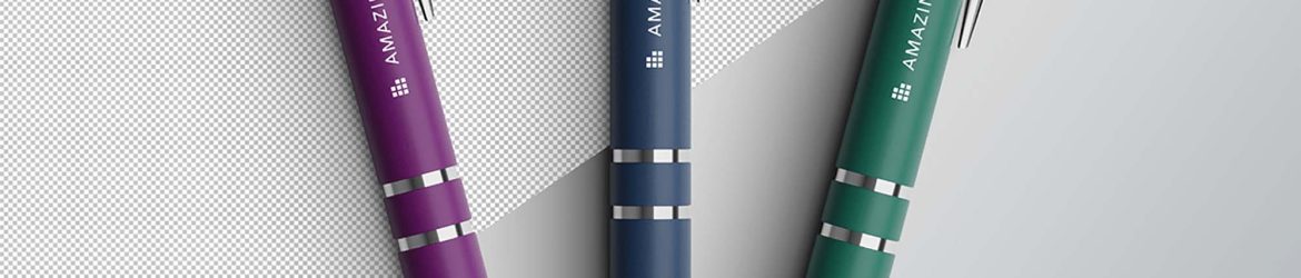 Free Ballpoint Pen Mockups 4 PSD files set