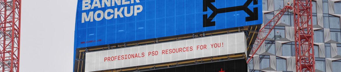 Free Banner on a Construction Mockup