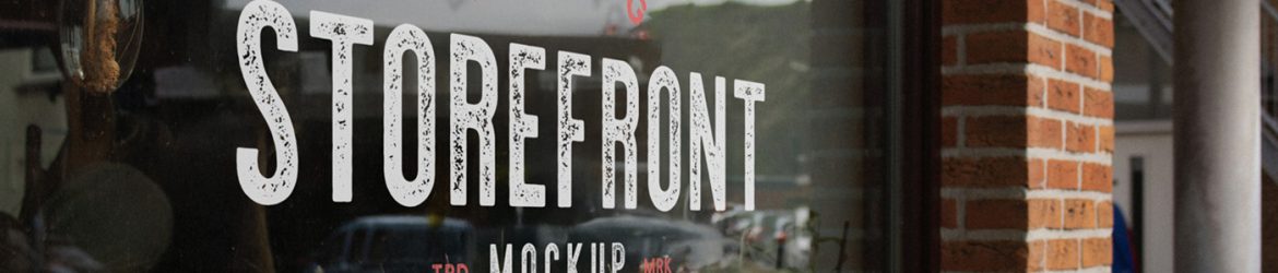 Free Barber Storefront Mockup