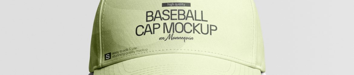 Free Baseball Cap Mockup on Mannequin