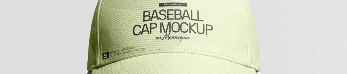 Free Baseball Cap Mockup PSD on Mannequin - Realistic Hat Branding