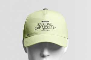 Free Baseball Cap Mockup PSD on Mannequin - Realistic Hat Branding