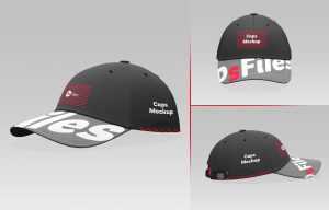 Free Baseball Caps Mockup PSD set