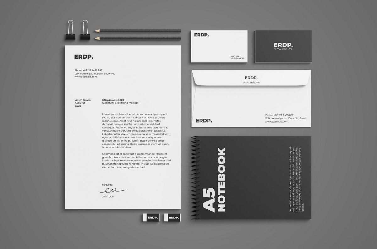 Free Basic Branding Stationery Mockup PSD