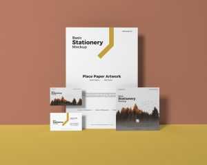 Free Basic Stationery Mockup Design PSD