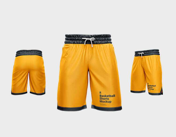 Free Basketball Jersey Shorts Mockup 3 PSD Set