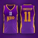 Free Basketball Jersey & Uniform Mockup PSD – Front & Back Editable Sports Kit Template