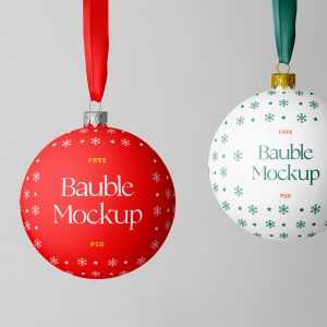 Free Bauble Mockup