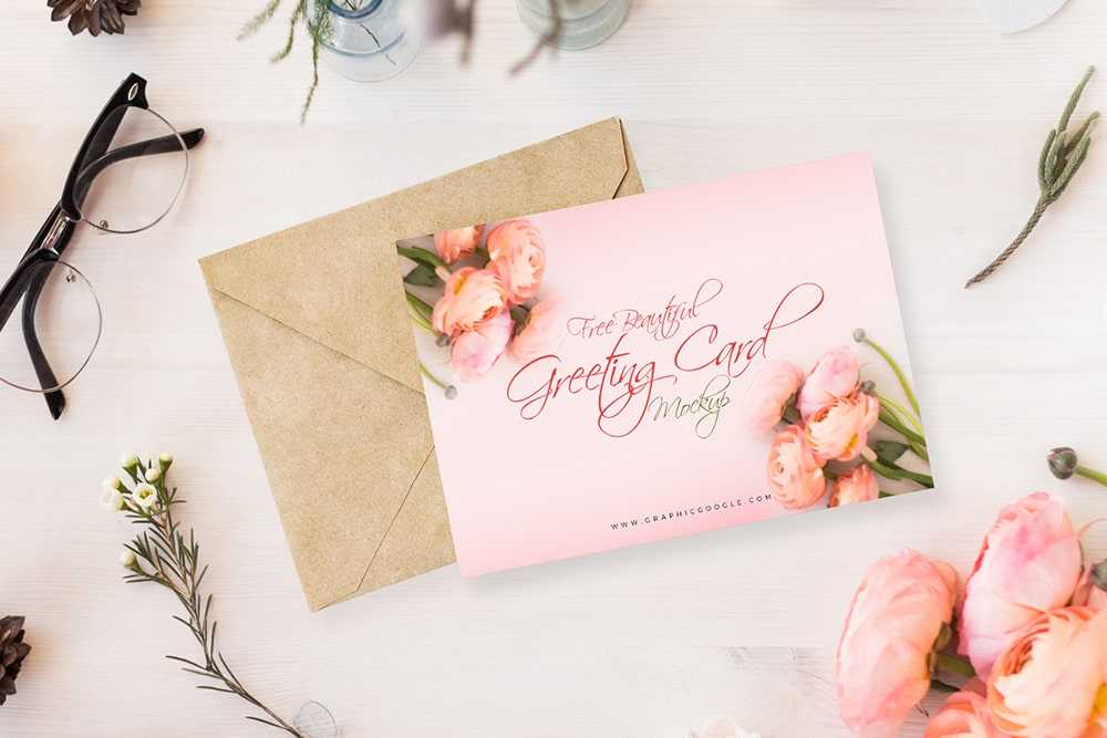 Free Beautiful Greeting Card Mockup PSD